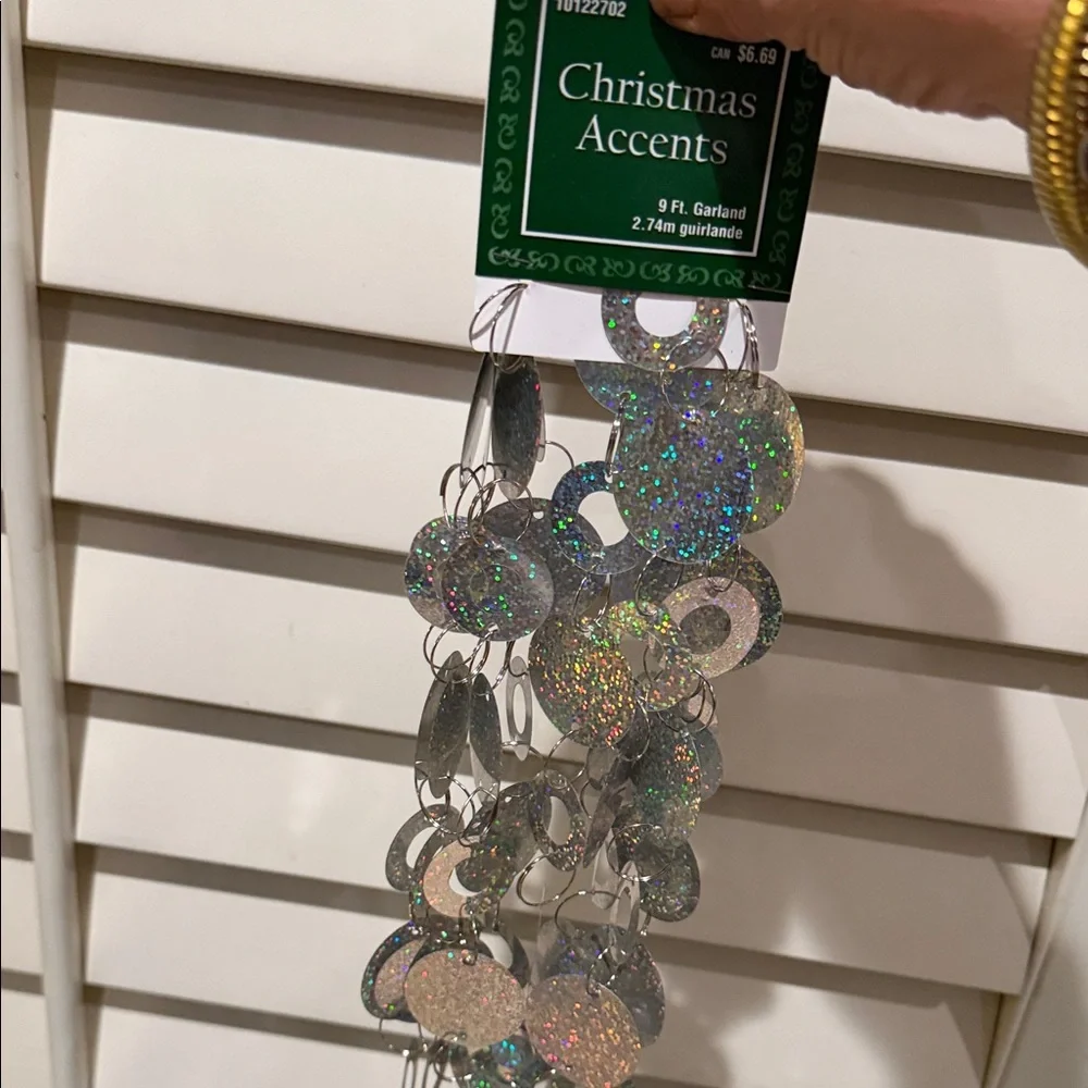 Festive Holiday Garland Set with Snowflakes and Bells & Ornament & Box